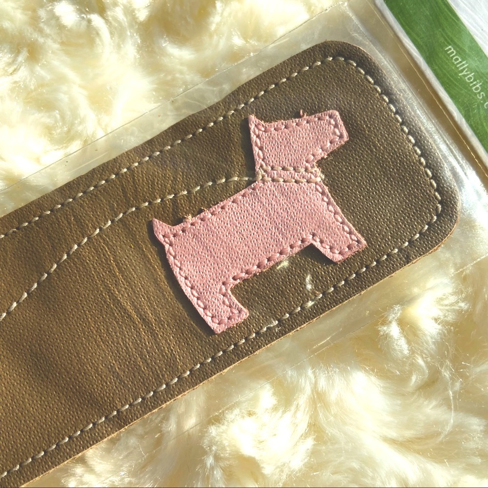 Genuine Leather Bookmark - Terrier
